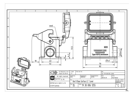HART Sockelgehäuse M20 1     19300061255 