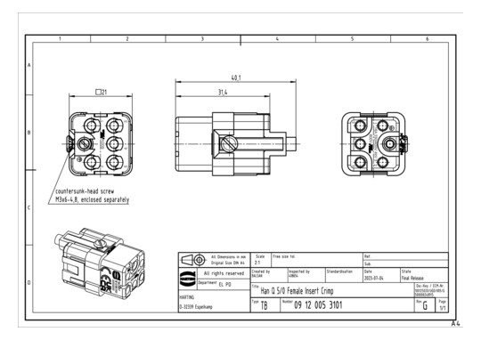 HART Buchseneinsatz          09120053101 