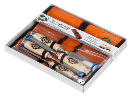 KIRSCHEN-Stechbeitel-Satz mit Holzheft Nr.1001 - 4-teilig...