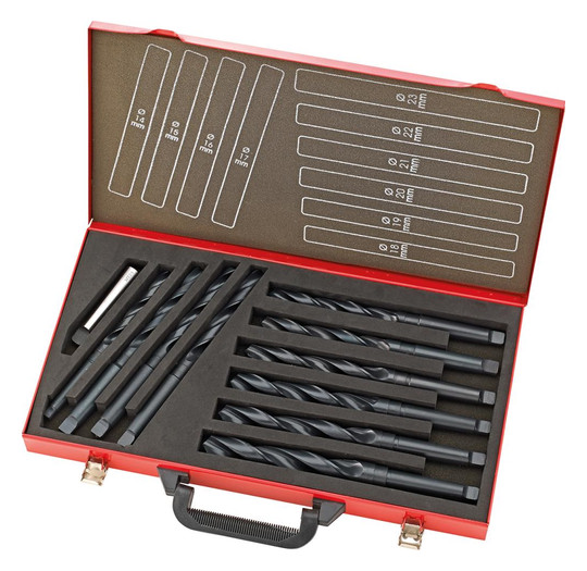 fortis-Spiralbohrer-Satz DIN345N, HSS-R, Mk - 10-teilig,...