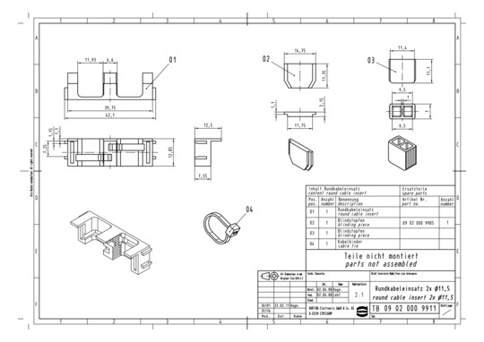 HART HARTING GDS A-B/C RUNDK 09020009911 