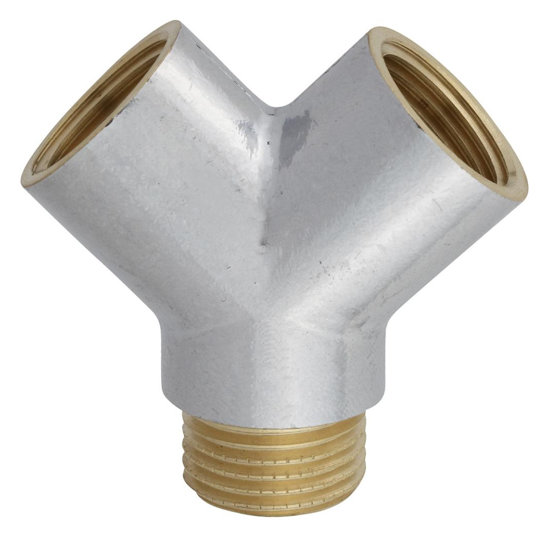 Bild MS Y-Verteilerstück, Chrom, 1/2""IG x 1/ 2""AG - KIRCHHOFF-0