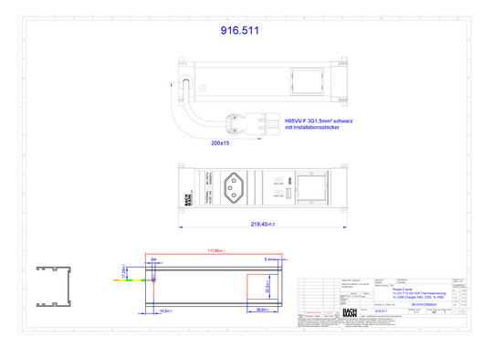 Bachmann Power Frame S 1xCH 1xCM 916.511 