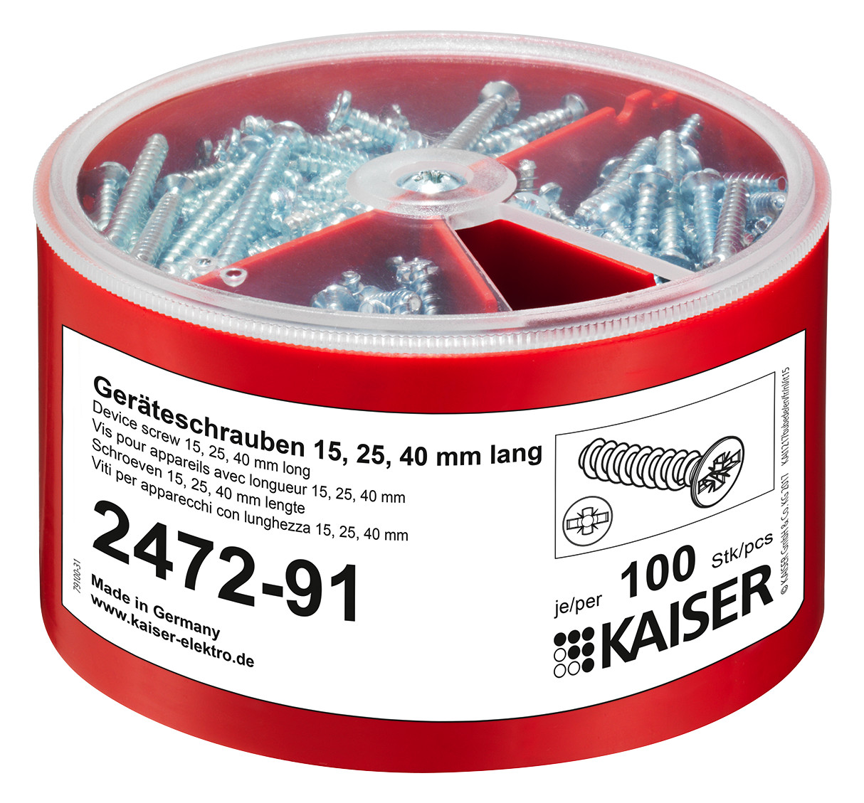 Geräteschrauben-Box si f.EinbDose Geeignet für Einbaudose