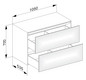 KEUCO Sideboard Edition 11 Planning 105x35x53,5cm, 2 Frontauszüge, Strukturlack Weiß