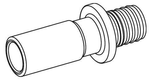 TECE Presslötanschluss TECEflex 25 mm auf Cu-Muffe Ø 22 mm, Siliziumbronze