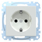 Steckdose 1f akws glz System M UP m.BS IP20 aktivweiß