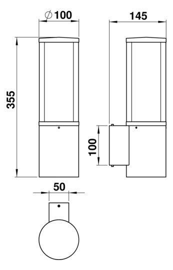 ALBE Wandleuchte 660311 Alu       660311 