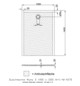 Hoesch Mineralguss-Duschwanne Muna S 140 x 100 x 3 cm, weiß, Antirutsch