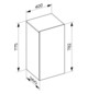 KEUCO Mittelschrank Stageline 40x78,2x36cm, 1-türig, Anschlag links, Lack Inox Seidenmatt, Glas Inox satiniert