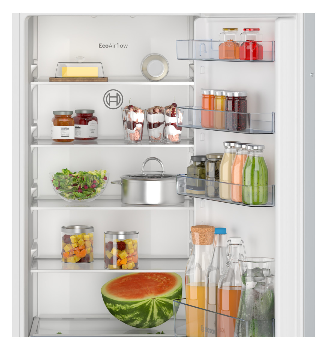 Kühlschrank EB E 204l N1225mm integr ws Schlepp 101kwh B541mm H1221mm