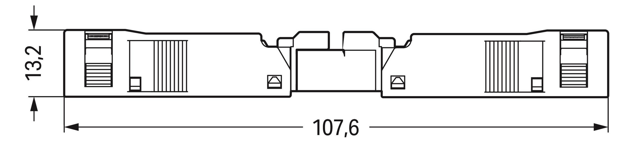 Steckverbinder Gebäude 2p Serie 890 16A Federzug 250V 1,5qmm Ø8,2mm hfr L N