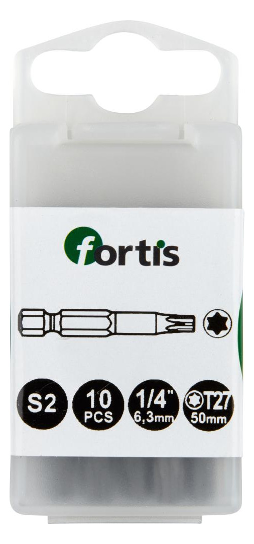 Bild Bit zähhart 1/4"" DIN3126 E6,3 T27x50mm 10er Pack FORTIS-0