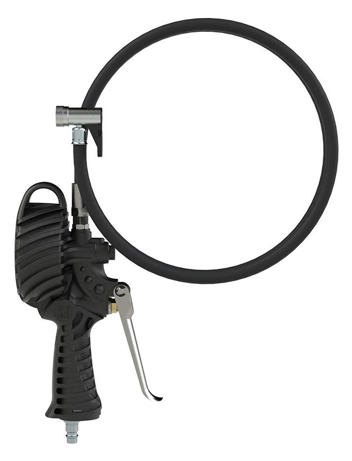 Bild Hand-Reifenfüllmesser mit Hebelstecker, drehbar, geeicht, Manom. Ø80mm, 0-12bar/ - RIEGLER-2
