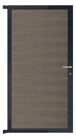 Bild ELSKOP-Tor-Komplettset 90 x 173 cm, Füll ung grau Rahmen anthrazit - n.a.-0