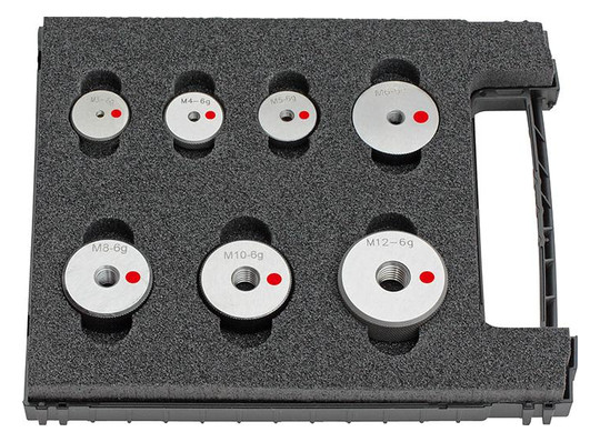 fortis-Gewinde-Ausschusslehrring-Satz 6g - 7-teilig, M3-M12