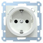 Fi-Steckdose 1f akws glz System M UP m.BS IP20 aktivweiß