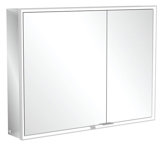 V&B Spiegelschrank MY VIEW NOW 100 x 75 x 16,8 cm, LED-Beleuchtung, 2 Türen, mit Sensorschalter