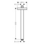 hansgrohe Deckenanschluss Axor 300mm, rund, brushed gold optic