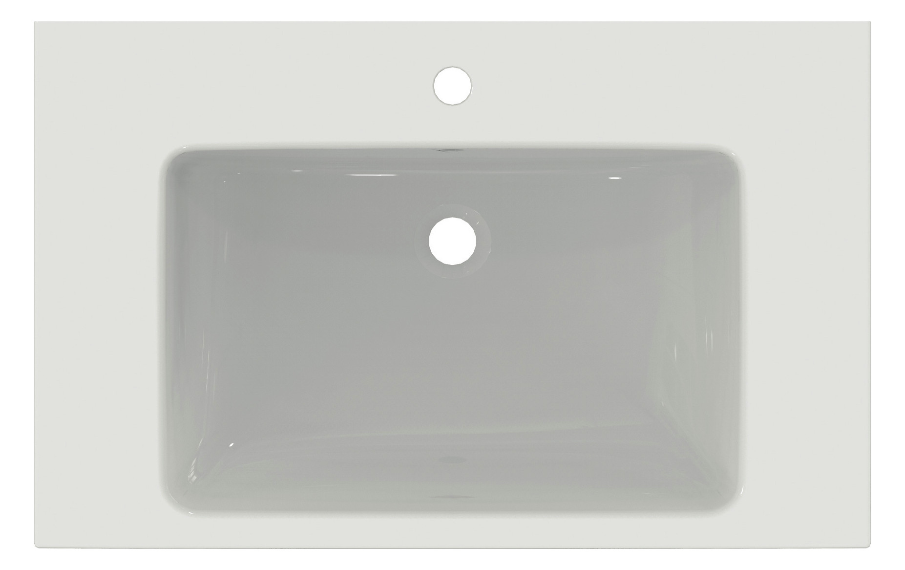 Ideal-Standard Möbel-Waschtisch i.life B 81x51x18cm, mit Hahnloch/Überlauf, weiß Ideal-Standard Möbel-Waschtisch i.life B 81x51x18cm, mit Hahnloch/Überlauf, weiß