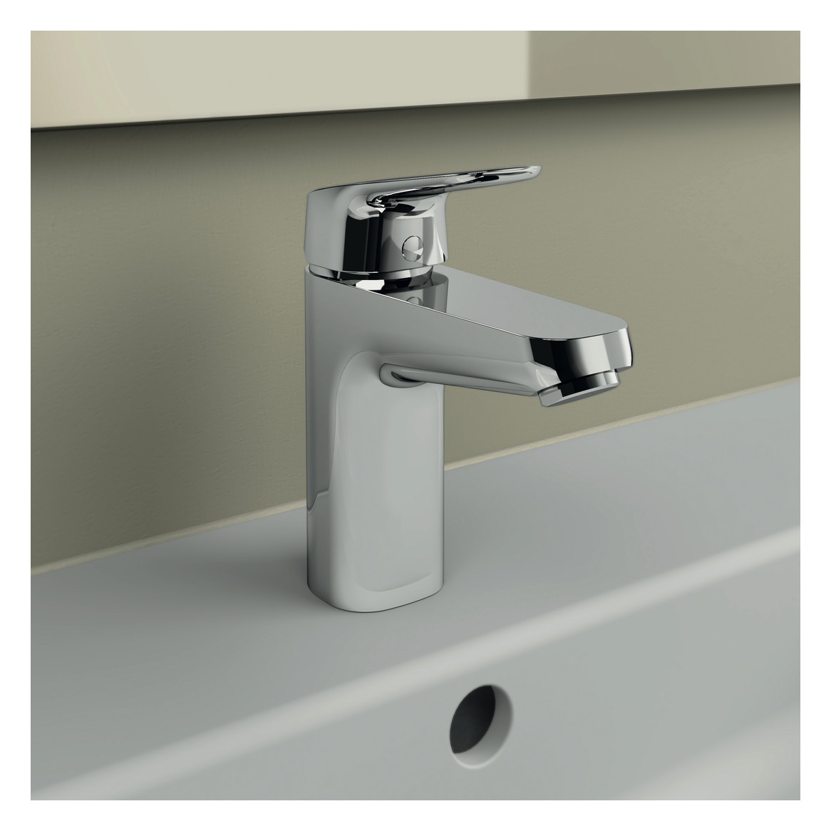 Ideal-Standard Waschtisch-Einhebelmischer CeraFlex Grande mit Ablaufgarnitur, Ausladung 110mm, chrom