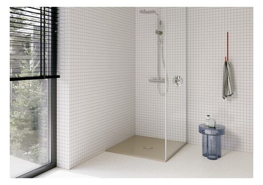 Duschfläche BetteFloor 8721 120cm, Mini-Wannenträger, greige