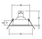 Einbaustrahler 13W Konv GX5,3 ws mt IP54 Edst Steck Ø/EB68mm