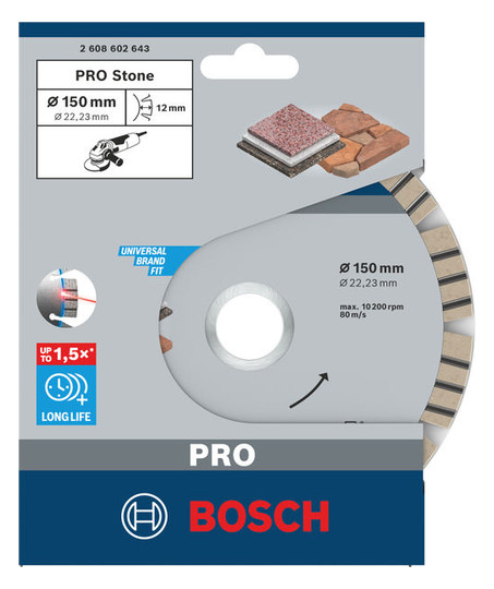 Diamant-Schleifscheibe 150x12mm f.Beton Geeignet für bewehrten Beton