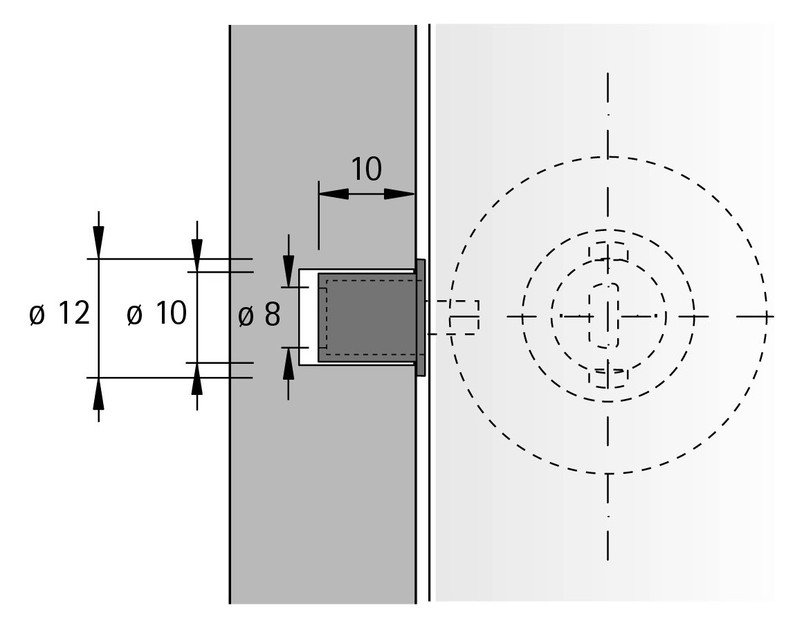 Vermaßte Strichzeichnung