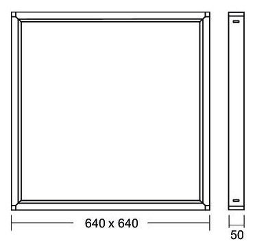 Aufbaurahmen ws ST L640mm B640mm H50mm