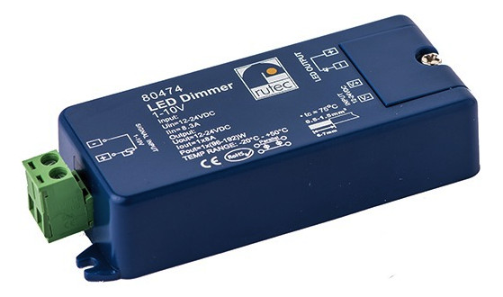 LED-Dimmer 1-10V Poti Taster 12-24V 96-192W L95xB37xH21mm IP20