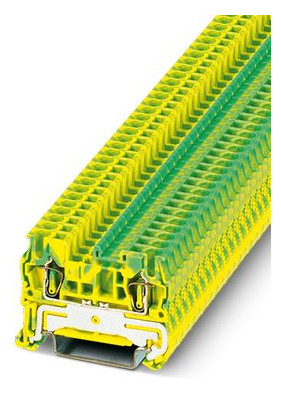 Zugfeder-Schutzleiterklemme 2,5qmm grün-gelb Klemmenbreite 5,2mm