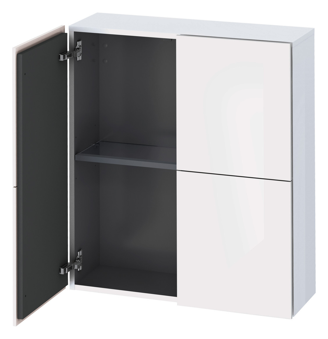 Duravit Halbhochschrank L-Cube 70x24,3x80cm, 2 Türen, eiche natur