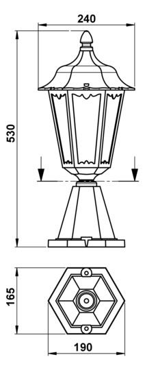 ALBERT Wegeleuchte Aluguss ws     680541 