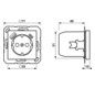Steckdose 1f aws glz AS/A 1USB-A 1USB-C UP Mit erhöhtem Berührungsschutz IP20