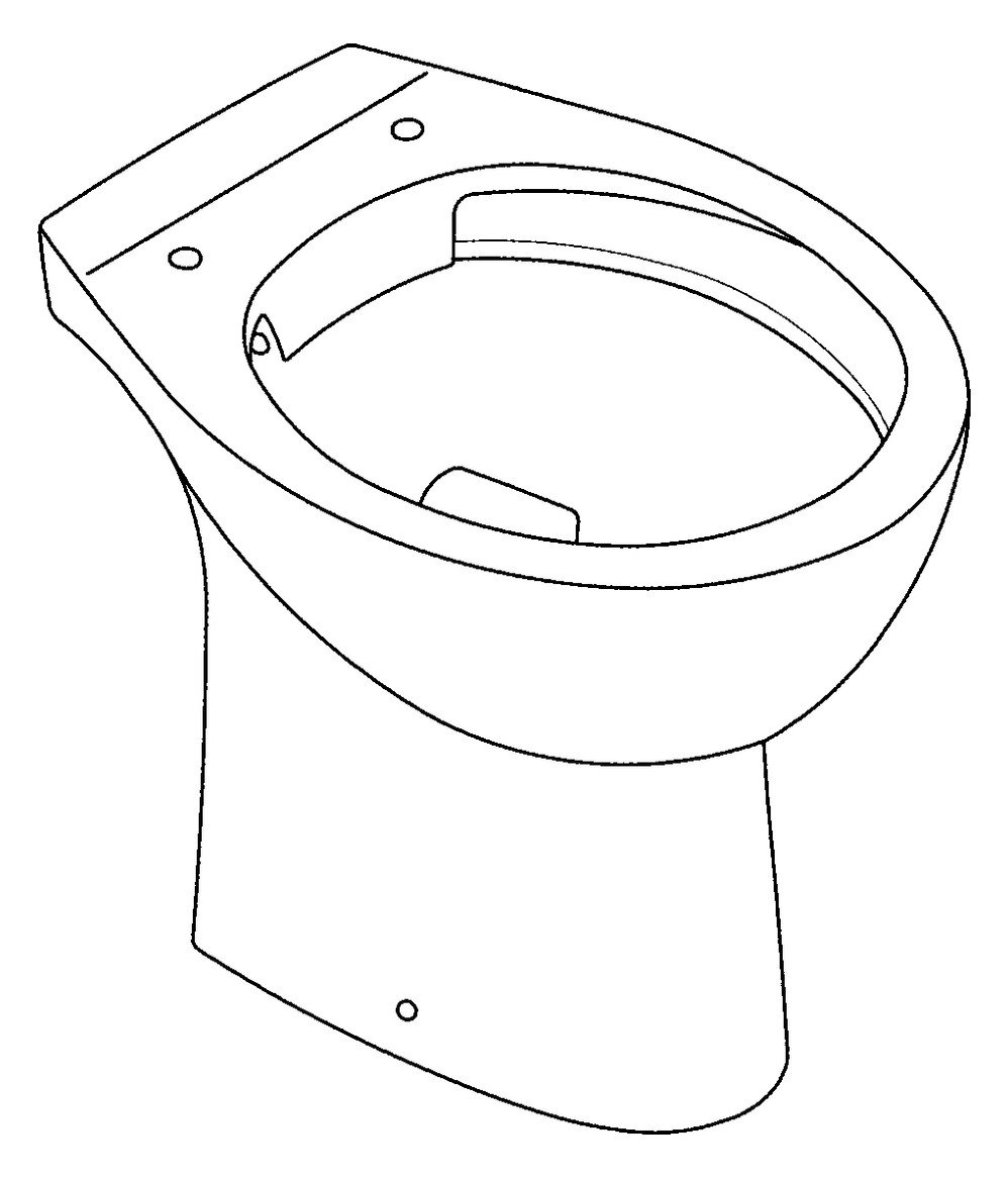 GROHE Stand-Tiefspül-WC Bau Keramik spülrandlos, Abgang waagerecht, alpinweiß