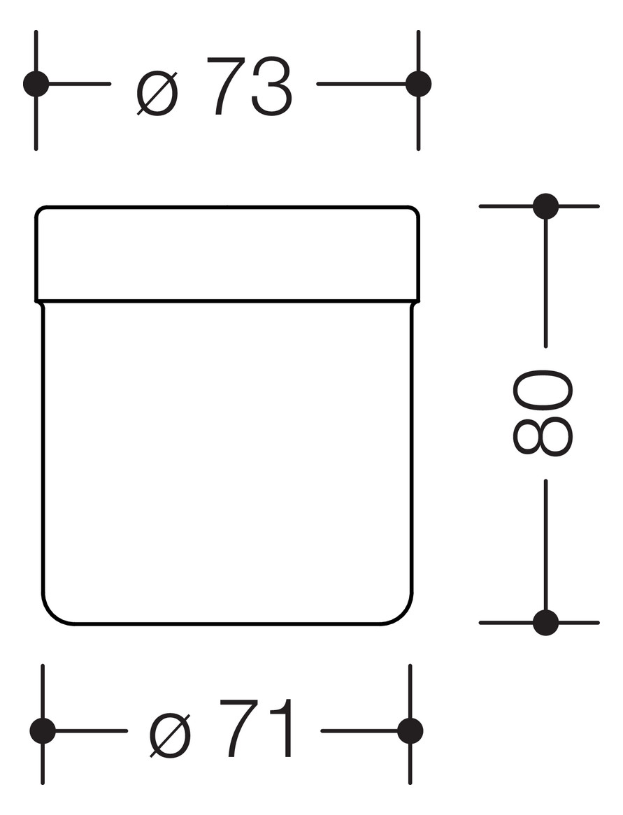 HEWI Becher 477 stahlblau, flachbodig