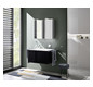 EMCO Aufputz-Lichtspiegelschrank flat 2 Style 1600x721mm, LED-Aufsatzleuchte, 3-türig, Aluminium