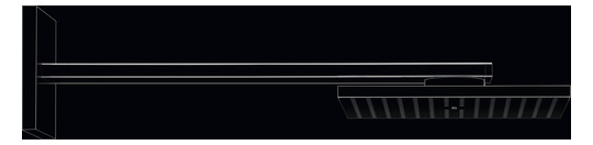 hansgrohe Kopfbrause Axor mit Brausearm, 250x250mm, 2jet, chrom