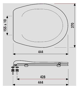 Sanit WC-Sitz perfect Edelstahlscharniere, verstellbar, weiß