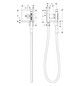 hansgrohe Fertigmontageset Axor Starck 120/120 Square UP-Handbrausemodul, eckig, brushed gold optic