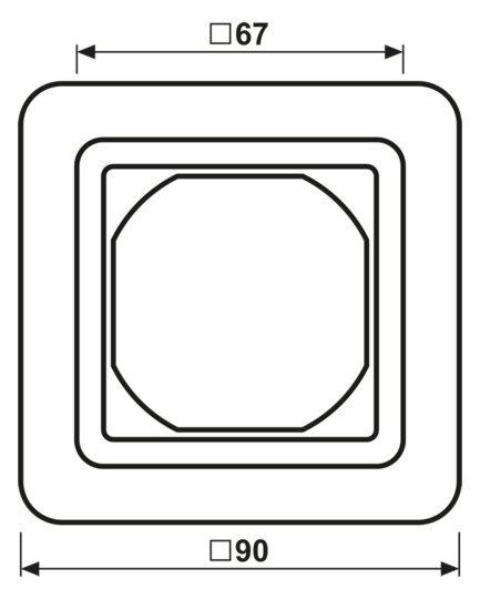 Einbaurahmen 1f aws glz CD / CD 500 Kst f.GEB-K Unterputzmontage Thermopl