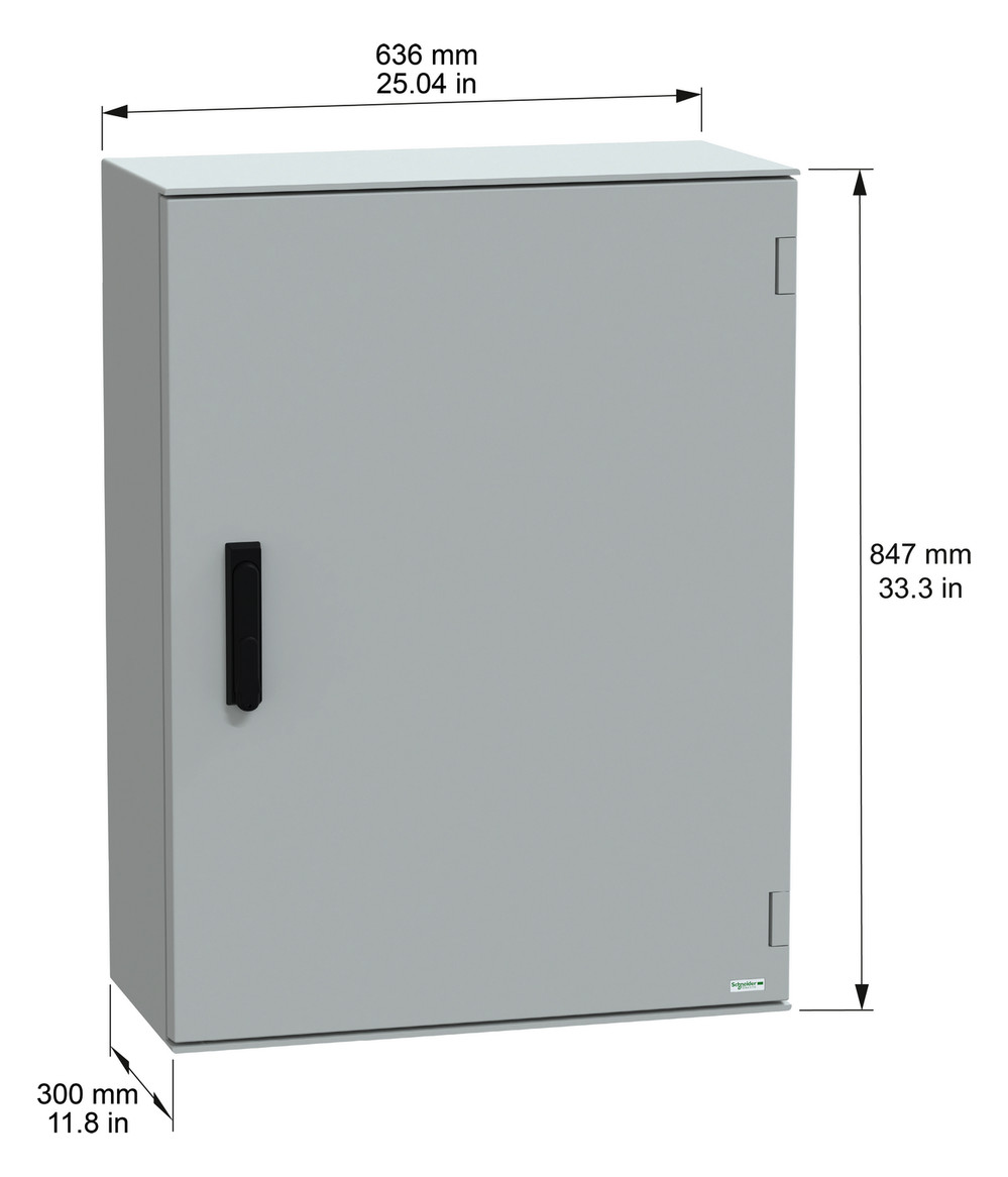 Wandschrank GFK IP55 B635xH845xT300mm unbeh