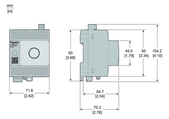 Gateway Modbus REG 110-240V LED 4TE IP30 m.LED-Anz