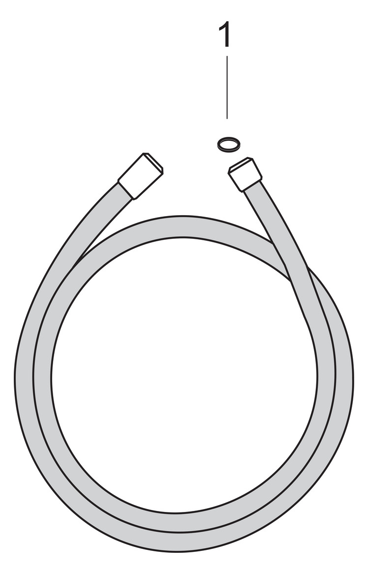 hansgrohe Brauseschlauch Isiflex 1600mm, brushed black