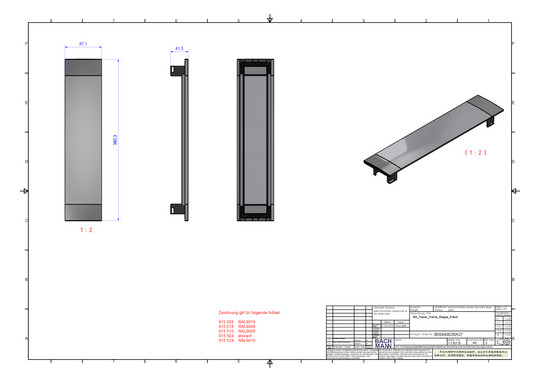 Bachmann POWER FRAME COVER       915.524 