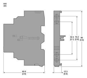 Hilfsschalterblock 1W Seitenanb Schraub