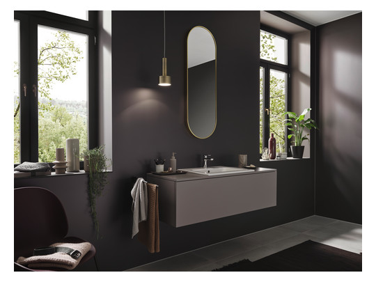 hansgrohe Waschtisch-Einhebelmischer 100 Vernis Blend CoolStart mit Zugstangen-Ablaufgarnitur, chrom