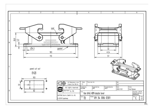 HART HARTING ANBAUGEHAEUSE   09340060301 