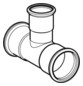 Geberit Gas-T-Stück Mapress Ø 18 mm x 15 mm x 18 mm, reduziert, für Natur- und Flüssiggas, Kupfer